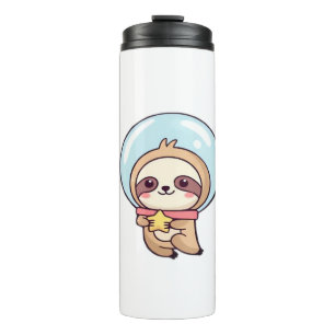 Kawaii Chibi Sloth Astronaut � Cute Space Sloth Ca Thermal Tumbler