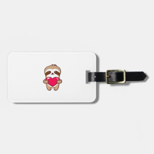 Kawaii Chibi Sloth Hugging Heart � Cute Adorable S Luggage Tag