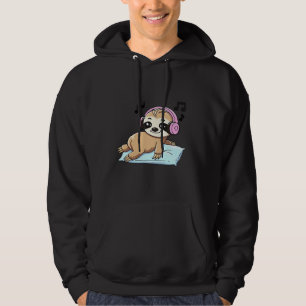 Kawaii Chibi Sloth Listening to Music � Cute Relax Hoodie