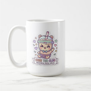 Kawaii Chibi Tea Club Cute Bear Boba Coffee Mug 