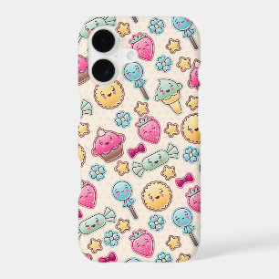 Kawaii child pattern with cute doodles