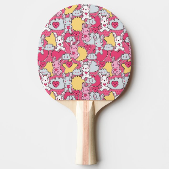 Kawaii Child Pattern with Cute Doodles 2 Ping Pong Paddle (Front)