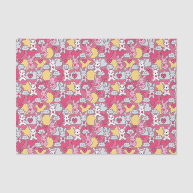 Kawaii Child Pattern with Cute Doodles 2 Tissue Paper (Front)