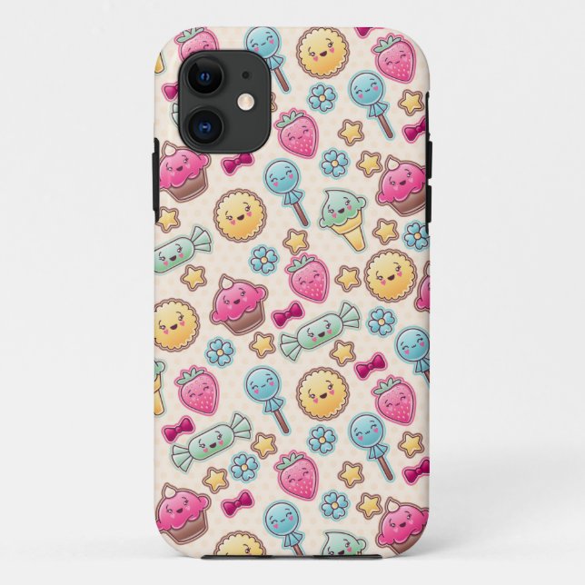 Kawaii child pattern with cute doodles Case-Mate iPhone case (Back)