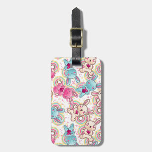 Kawaii Child Pattern with Cute Doodles Luggage Tag
