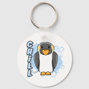 Kawaii Chill Penguin Keychain