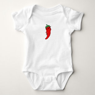 Kawaii Chilli Pepper Diva Custom Baby Bodysuit