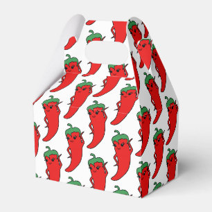Kawaii Chilli Pepper Drawing Pattern Favour Box