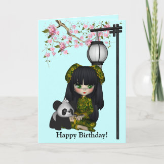 Kawaii China Doll Panda Card