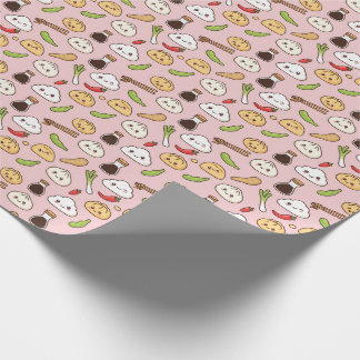 Kawaii Chinese Food theme Wrapping Paper
