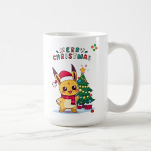 Kawaii Christmas Character  Holiday Art for Anime  Coffee Mug