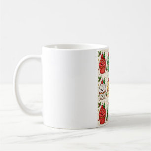 Kawaii Christmas Cupcakes Pattern Coffee Mug