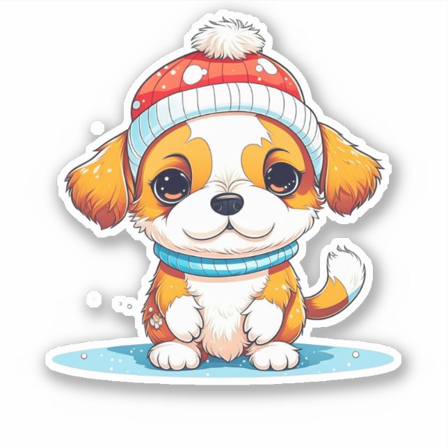 Kawaii Christmas Puppy Dog  (Front)