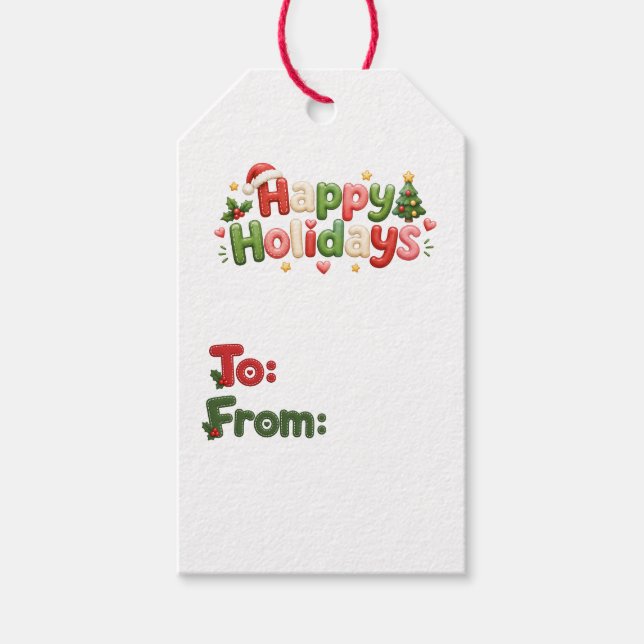 Kawaii Christmas tags (Front)