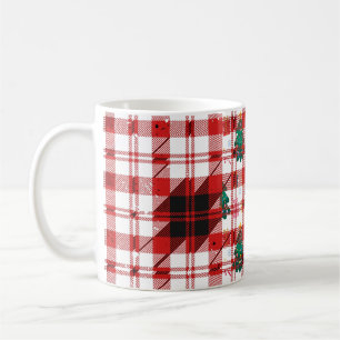 Kawaii Christmas Tree Presents Pattern Coffee Mug