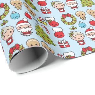 Kawaii Christmas Wrapping Paper