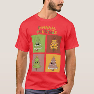 Kawaii Christmasree Merry Christmas friend T-Shirt