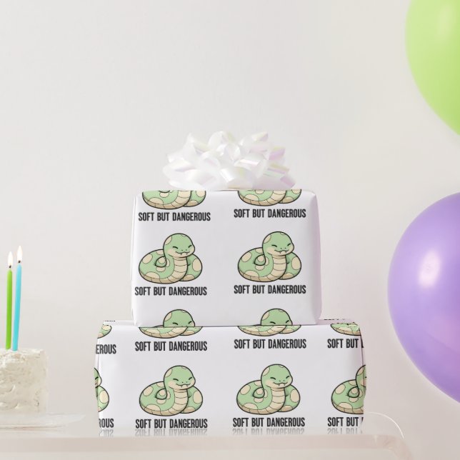 Kawaii Chubby Snake Wrapping Paper (Party Gifts)