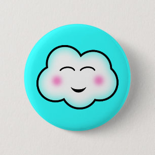 Kawaii Cloud 6 Cm Round Badge