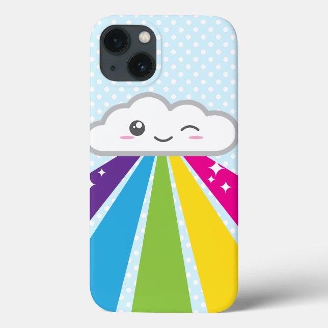Kawaii Cloud and Rainbow iPad Air Case (Back)