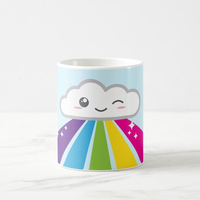 Kawaii Cloud and Rainbow Mug (Center)