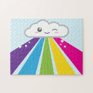 Kawaii Cloud and Rainbow Puzzle