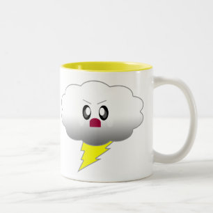 KAWAII CLOUD LIGHTNING THUNDER STORM Two-Tone COFFEE MUG