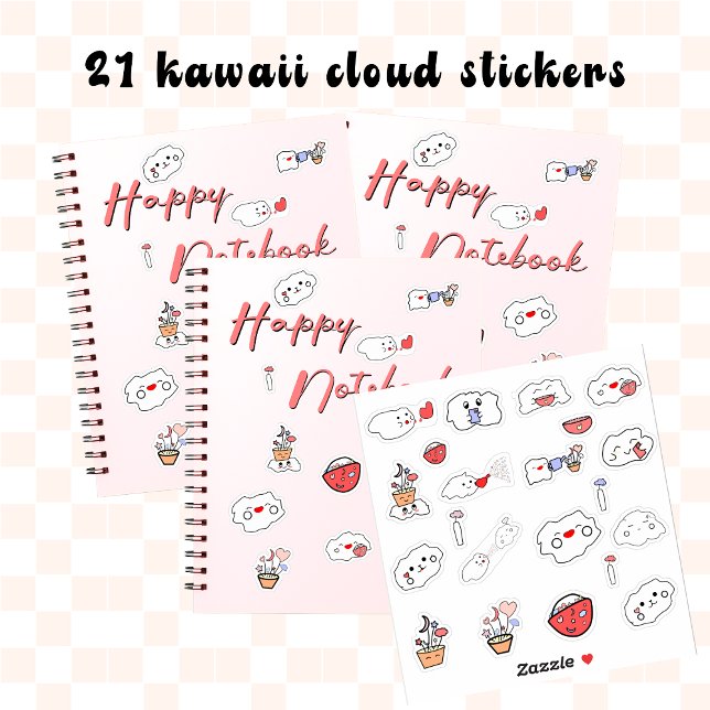Kawaii Clouds Vinyl Sticker (Creator Uploaded)