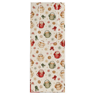 Kawaii Cocoa Mugs Christmas Wine Bottle Gift Bag