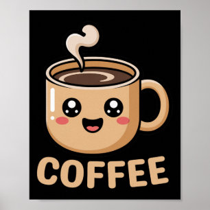 Kawaii Coffee Creamer Cup Cute Halloween Costume R Poster