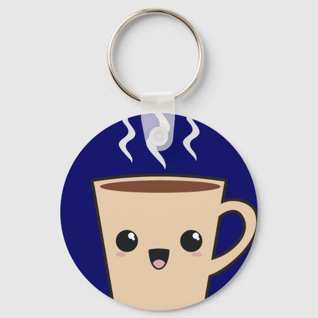 Kawaii Coffee Monster Key Ring (Front)