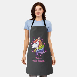 Kawaii Colorful Rainbow Unicorn Dreams     Apron