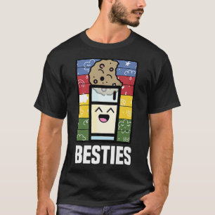 Kawaii Cookie and Milk Lover Food Pun Bestfriend M T-Shirt