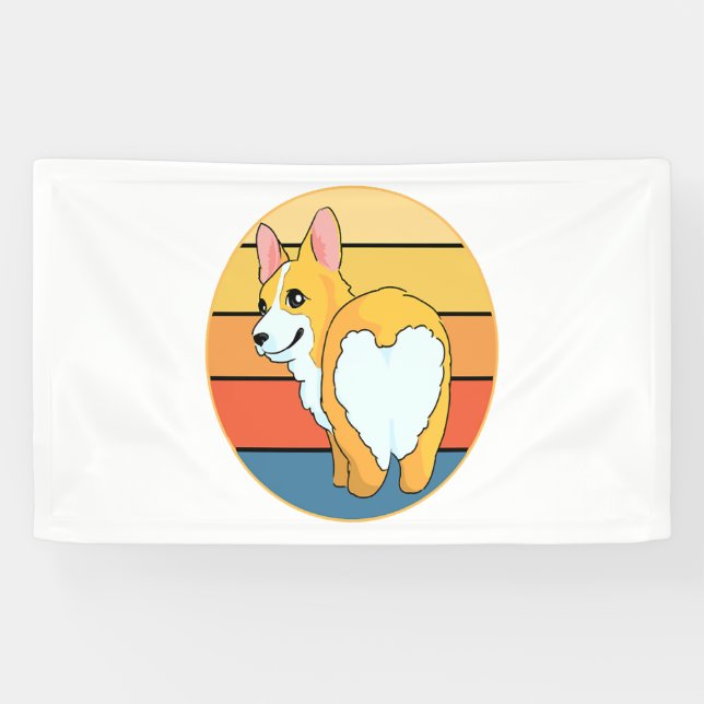 Kawaii Corgi Banner (Horizontal)