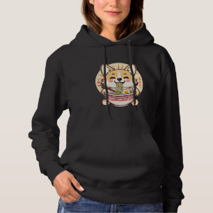 Kawaii Corgi Eating Ramen – Cute Anime Dog Food  Hoodie