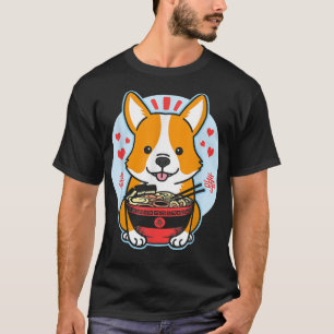 Kawaii Corgi Ramen Cute Noodles Dog Lovers Adults T-Shirt