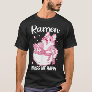 Kawaii Corgi Ramen Cute Puppy Japanese Manga Anime T-Shirt