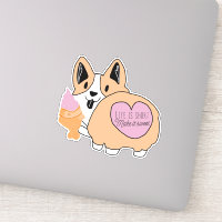 Kawaii Corgi With Ice Cream