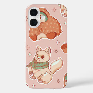 Kawaii Cosy Winter Animals iPhone 16 Case