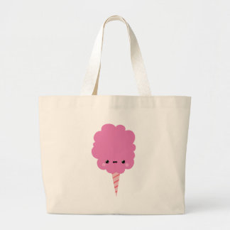 Kawaii Cotton Candy Large Tote Bag