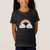 Kawaii Couple Clouds with Rainbow