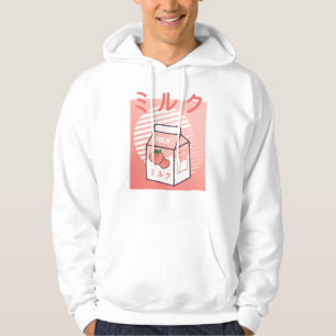 Kawaii Cow Retro Japanese Peach Milk Hoodie