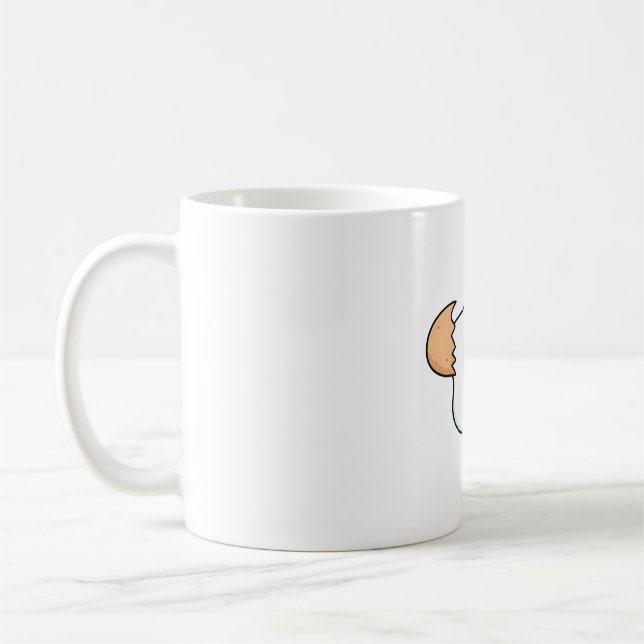 Kawaii Cracked Egg Coffee Mug (Left)