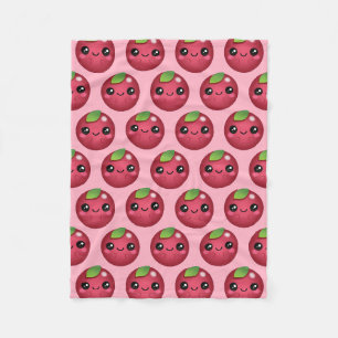 Kawaii Cranberry Fleece Blanket