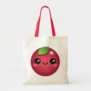 Kawaii Cranberry Tote Bag