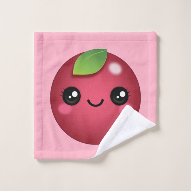 Kawaii Cranberry Wash Cloth (Wash Cloth)