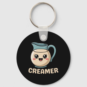 Kawaii Creamer Coffee Cute Halloween Costume Rista Key Ring
