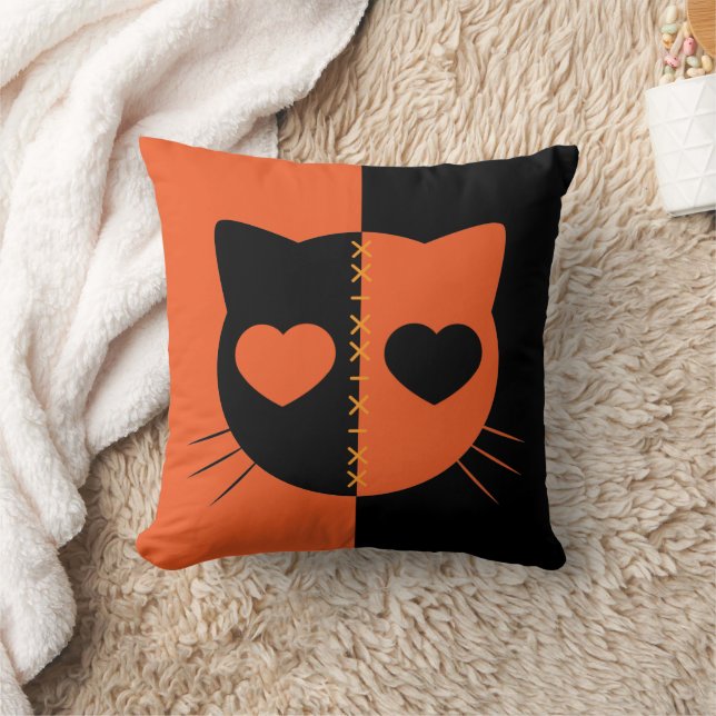 Kawaii Creepy Cute Cat Halloween Cushion (Blanket)