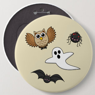 Kawaii Creepy Night Creatures Set 6 Cm Round Badge