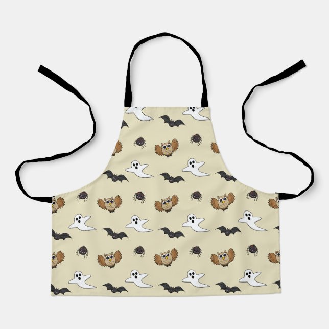Kawaii Creepy Night Creatures Set Apron (Front)